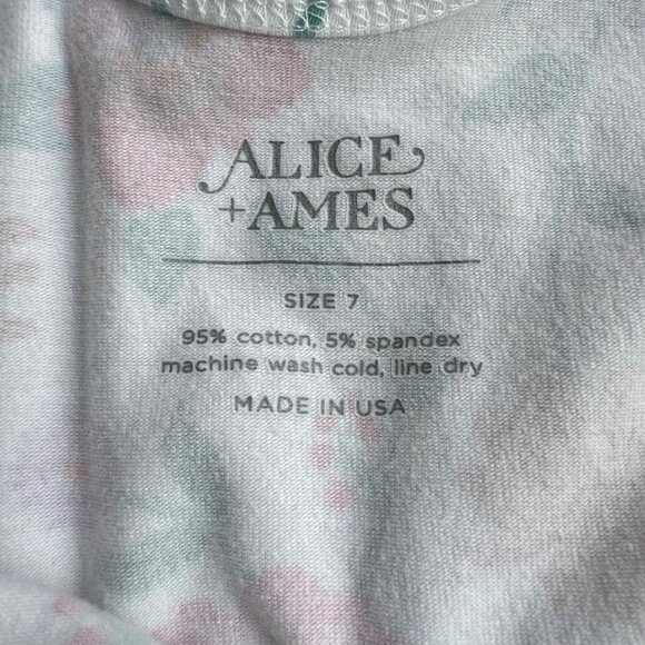 ALICE + AMES Lucia Floral Ballet Dress Girls 7 White Red Twirl Holiday Dress - Picture 4 of 4